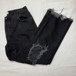 We the Free size 31 Distressed Black Jeans